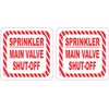 StickerTalk Sprinkler Main Valve Shut-Off Vinyl Stickers, 1 Sheet of