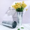 4Pcs Galvanized Metal Vases, 10 Inch, Rustic Tall Flower Buckets