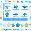 SUNNYCLUE 1 Box 120Pcs 6 Styles Turquoise Sea Turtle Beads