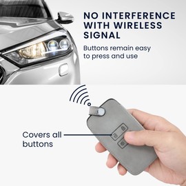 kwmobile Car Key Case Compatible with Renault 4-Button Smartkey Car Key (Keyless Go Only) - Faux Leather Protective Key Case Cover Compass Vintage Grey
