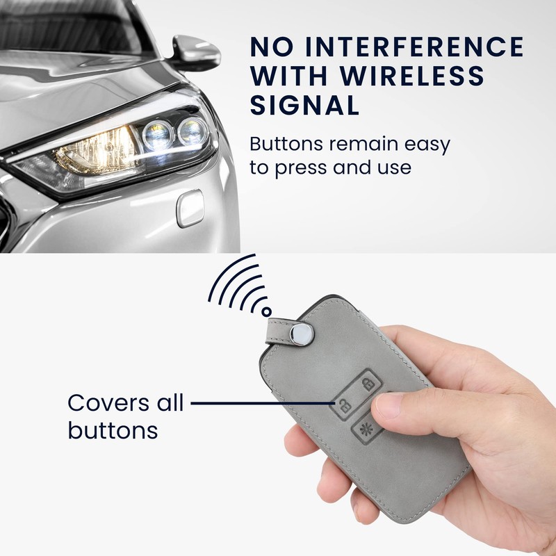 kwmobile Car Key Case Compatible with Renault 4-Button Smartkey Car