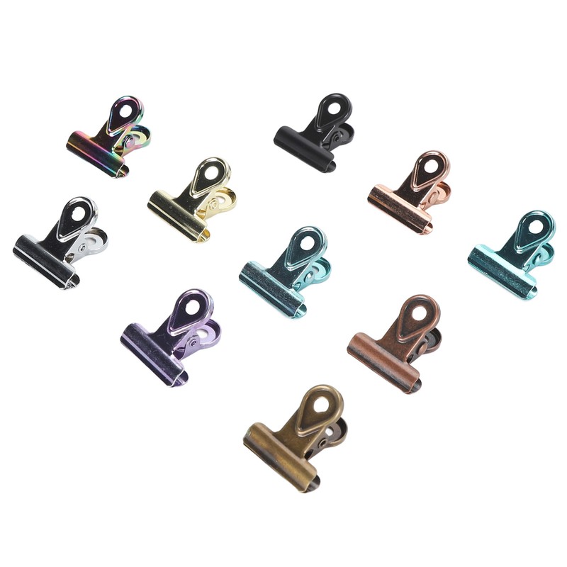 10pcs Colored Hinge Clips Dustproof Rustproof Electroplated Metal Hinge Clips