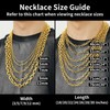 Rolo Link Chain Necklace Men 18K Gold Plated 7mm 18inch