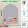 Magnetic Wall Decal for Kids, 40"x32" Magnetic Arch Chalkboard for