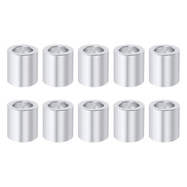 HiPicco Aluminum Spacers 5/16" Bore x 1/2" OD x 1/4" Length Unthreaded Standoff Bushing Plain Finish Round Metal Spacer, Fits Screws Bolts Rods 5/16" or M8, Oxidized Finished 10 Pack