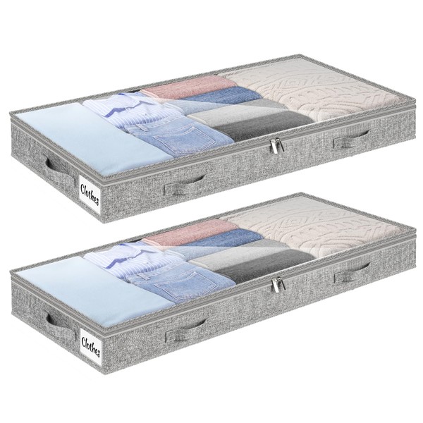 Kukikan Underbed Storage Box, Pack of 2, Underbed Storage Box