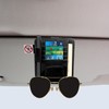 Sekonow 2Pcs Car Sun Visor Organizer, Slim Leather Sunglass Holder