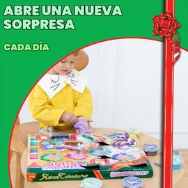 JOYIN Calendario de Adviento de 2021 para Navidad, cuenta regresiva de 24 días, calendario de Adviento con 16 limos y 8 accesorios, sorpresas de 24 dí