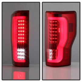 ACANII - For Red 2017-2019 Ford F250 F350 SuperDuty LED Tube Tail LIghts Signal Backup Lamps