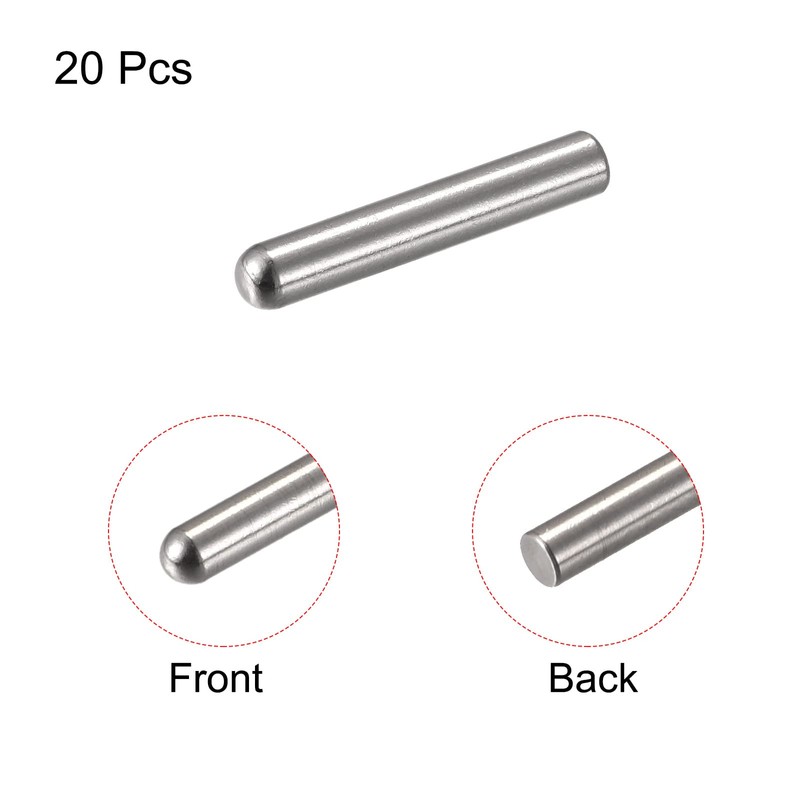 sourcing map Pack of 20 Cylinder Pins 5 x 30