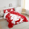 Feelyou Christmas Comforter Set King 3 Pieces Tree Snowflake Deer