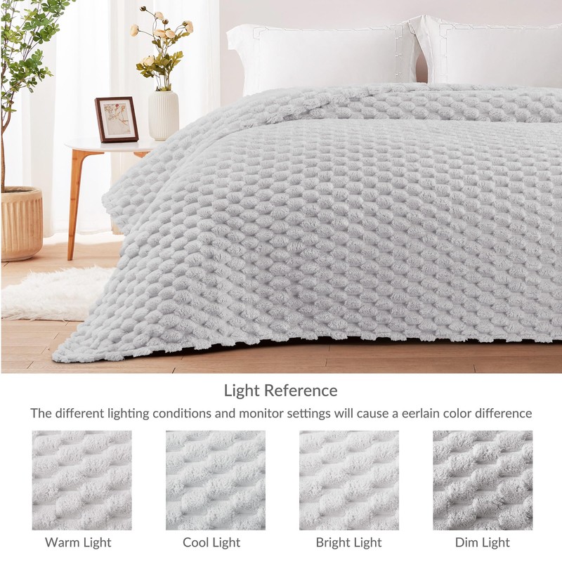 Whale Flotilla Cuddly Blanket, Fluffy Blanket with 3D Jacquard Pattern,