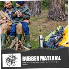 BESPORTBLE 100pcs Heavy-Duty Elastic Rubber Bands Wide Thick Black Bands for Camping Hunting Fishing and Outdoor Activities Strong Organizing Tools and Gear