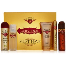 Cuba Royal for Men Gift Set (Eau de Toilette Spray 3.4 ounce, Eau de Toilette Spray 1.17 ounce, Shower Gel, After Shave, Body Spray)