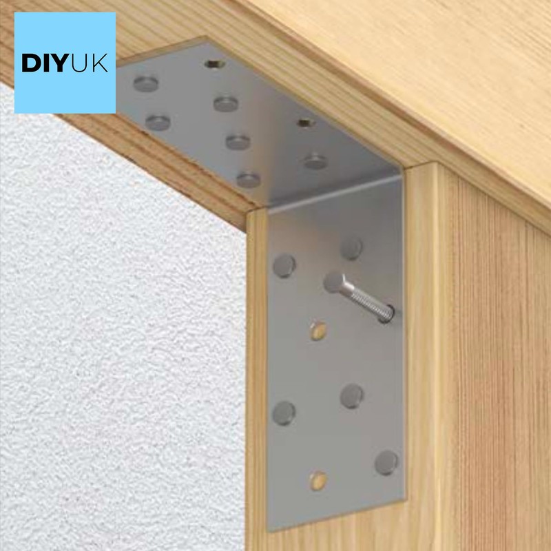 SS8® Angle Brackets 60x60x100mm (4pcs) Corner Bracket Metal L Plate