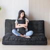 MAXYOYO Folding Sofa Bed, Tufted Bean Bag Bed with Pillows