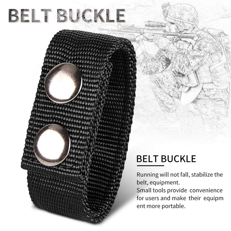 IronSeals 4 Pack Black Nylon Belt Keeper Buckle Clip with