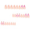 24 Pcs Spring Press on Nails Short Almond Nail Tips,YEFIUO