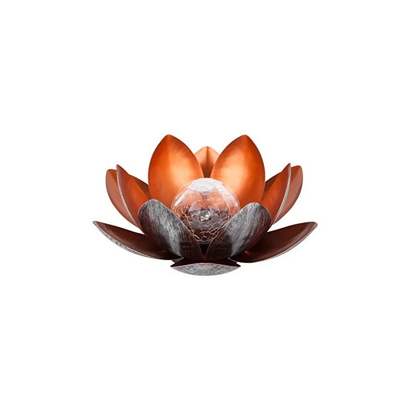Dehner Lotus Solar Light, Diameter 27.5 cm, Height 12 cm,