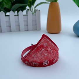 Newtensina Mode Hundebandana Halsband HundeHalsband Junge Mittel Bandana Hündchen Bandana mit Halsband für Hunde - Red - S