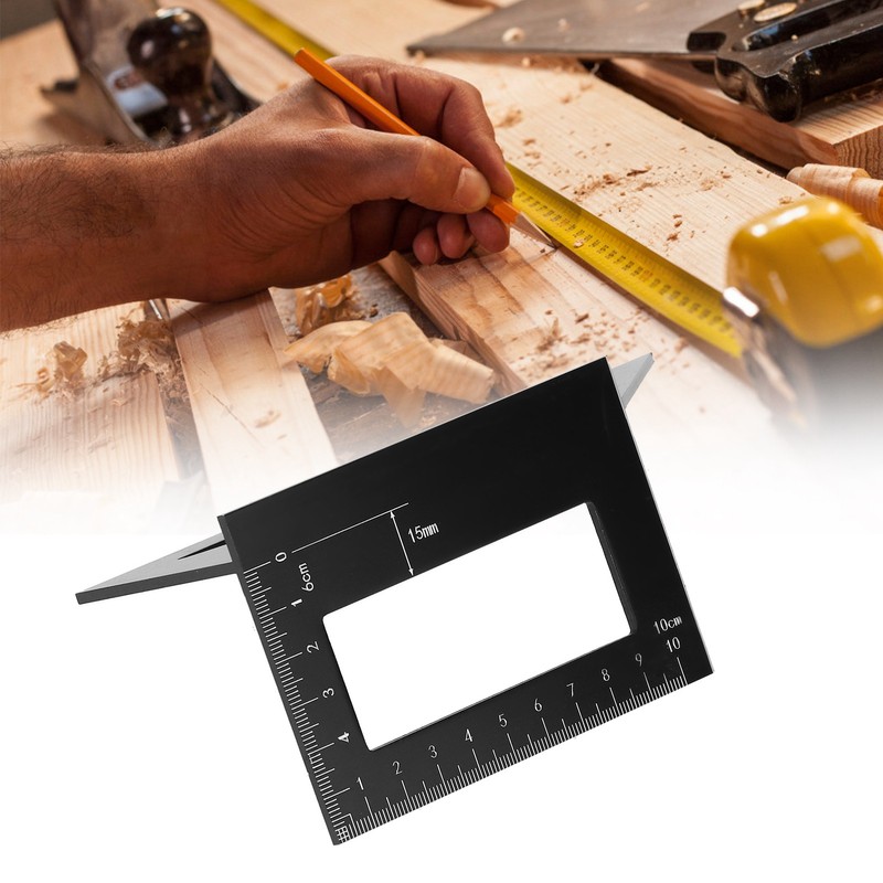 45°/90° T Angle Gauge Straight Ruler 3D Mitre Degree Measuring
