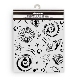 Stamperia - Thick Stencils for Scrapbooks, Albums, Cards, Bullet Journalling, and More, Flexible Material, Easy to Clean, Perfect for Hobbies, Crafts and Gifting (Silent Sea, Starfish)