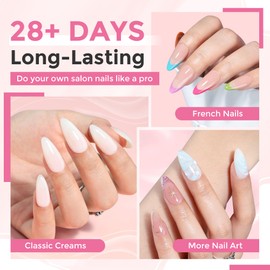 Luckyfairy Almond Nail Tips Half Cover, 240pcs Medium Almond Shape Pre-buff Gel Nail Tips, Matte Soft Natural Acrylic Press On Nails Extensions DIY Salon 12 Sizes