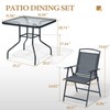 Crestlive Products 5 Piece Patio Dining Set with 4 Folding