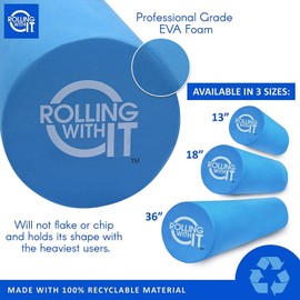 Rolling With It Foam Roller with High Density for Physical Therapy, Muscle Roller for Exercise and Muscle Recovery, Eco-Friendly Back Roller, Firm and Smooth Surface Massage Roller, Size: 36 inches