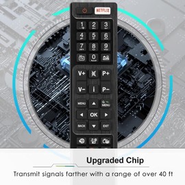 RC-4848F Replacement Remote Control for Polaroid Smart TV P50UP2038A P55FS0756A P50LED16 P43D300FP P50D300FP for Bush TV DLED49278HDCNTDFVPA DLED32287HDCNTDFVP LED24265DVDCNTDFVP