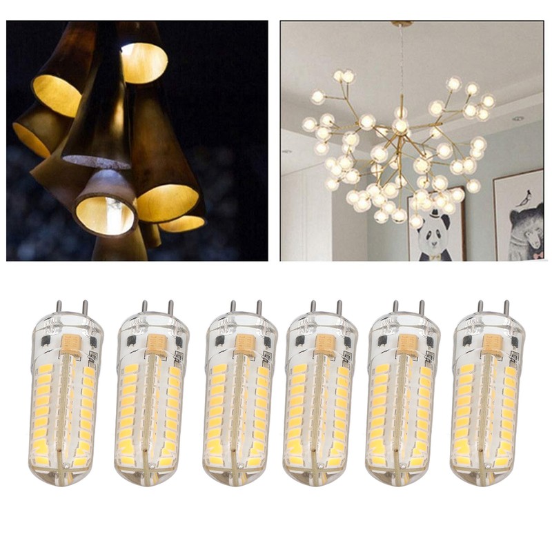 6Pcs GY6.35 LED Bulb 7W AC DC12V 700lm 72 LEDs