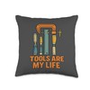 Tools are My Life Woodworker Carpenter DIY Builder Pride Throw