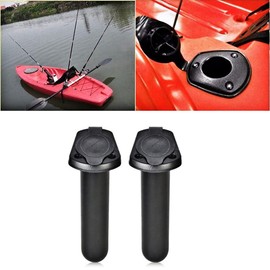RUNGAO 2Pcs Flush Mount Fishing Rod Holder Gasket Kayak Canoe Boat Side Tackle for Boat Fishing
