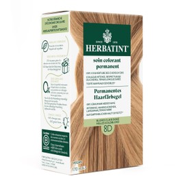 Herbatint Permanent Hair Dye Gel, 8D Light Golden Blonde - 170 ml, No Ammonia, Optimal Grey Hair Coverage, Tested for Sensitive Skin, with 8 Plant Extracts