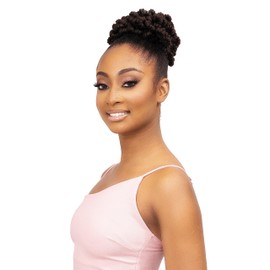 Janet Collection REMY ILLUSION – DOVER Braided Drawstring Ponytail - Premium Synthetic Fiber – Human Hair Touch – Petal Passion Twist Style (2)