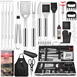 Kaluns BBQ Accessories, Complete Grill Set Dad Gifts for Christamas, 40 Pcs Premium Heavy Duty Stainless Steel Barbecue Grill Accessories for Outdoor Grill Gifts for Men Dad