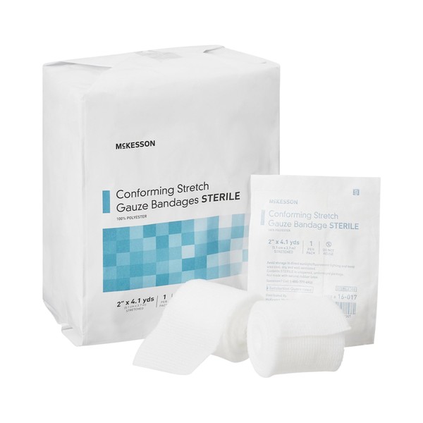 McKesson Conforming Stretch Gauze Bandages, Sterile, 2 in x 4