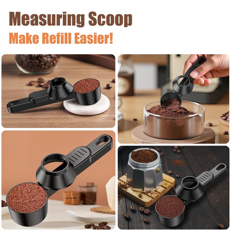 CAPMESSO Coffee Scoop & Funnel for Reusable K Cup Refillable