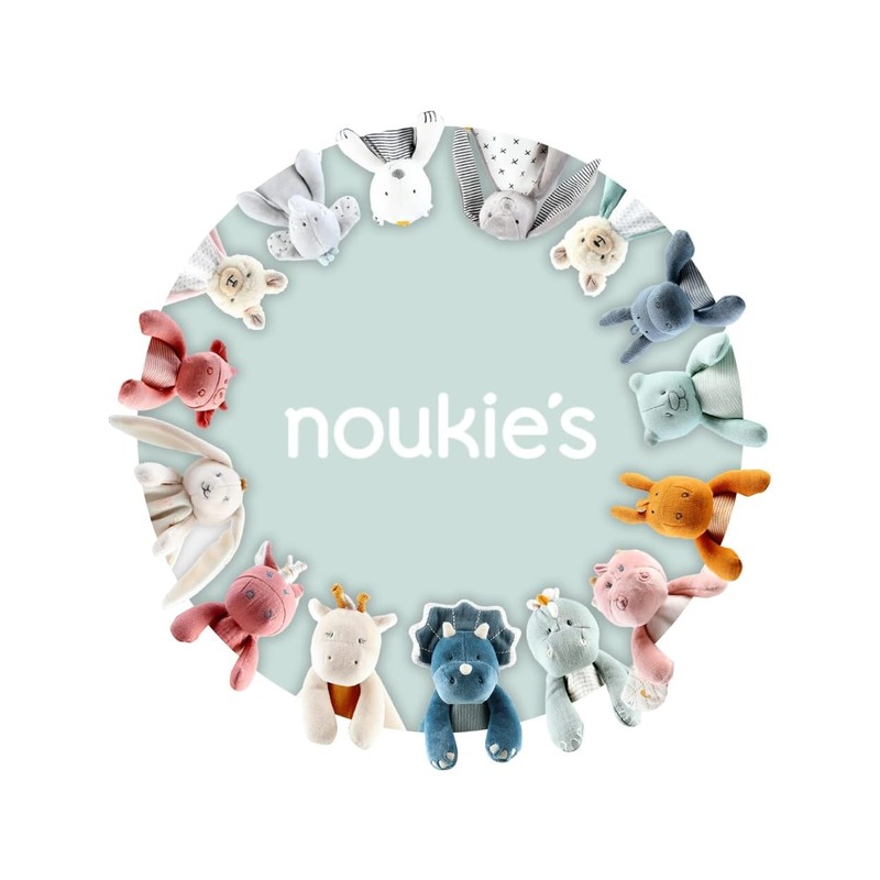 Noukie's - Pack of 2 Bandana Bibs - Dinosaur Stegi