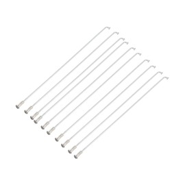 Motoforti 10 Pcs Silver Tone Metal Bike Spokes 8 Inch Long Long-lasting