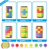 Magic 3D Puzzle Cube Rainbow Fidget Toys Cylinder Rotate Slide