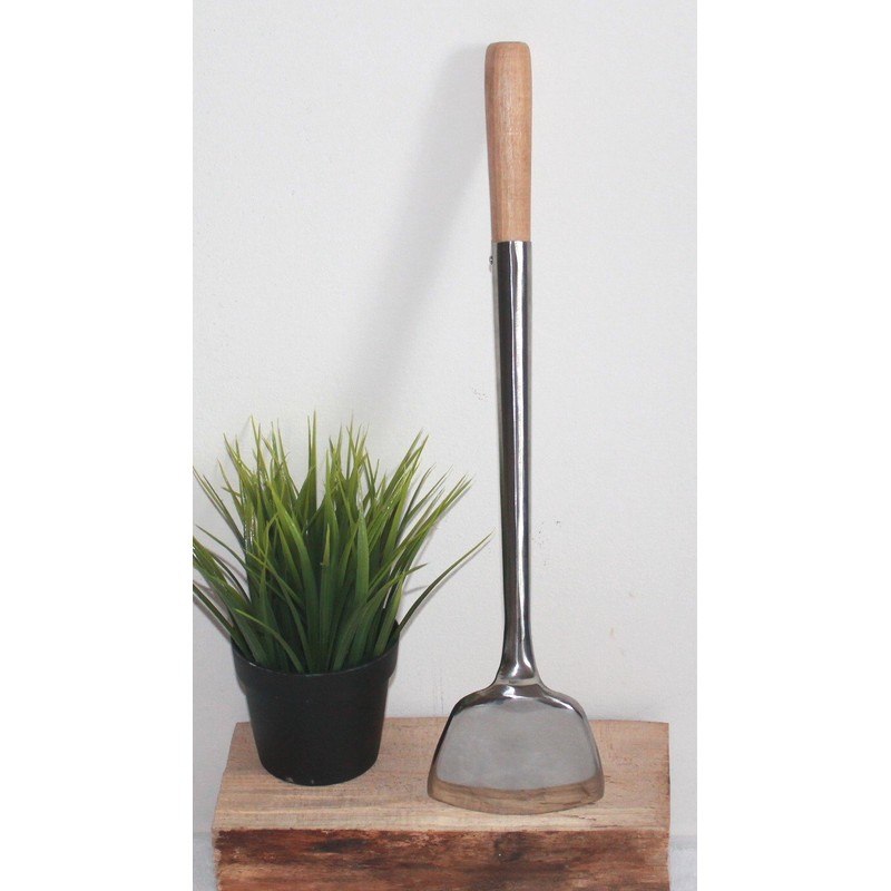 AAF Nommel® Wok Spatula Flat Spahtel 004 Riveted Stainless Steel