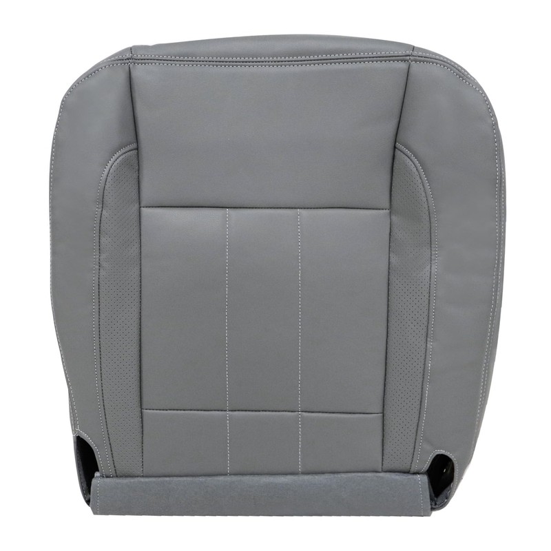 FZJDSD Gray Driver & Passenger Side Bottom Leather Replacement Seat