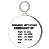 Gift Insanity CHURCHILL BATTLE TANK STATISTICS SHORT CHAIN KEYRING BOTTLE