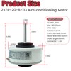 Air Conditioning Motor ZKFP-20-8-113, Brushless DC Motor fit for Midea