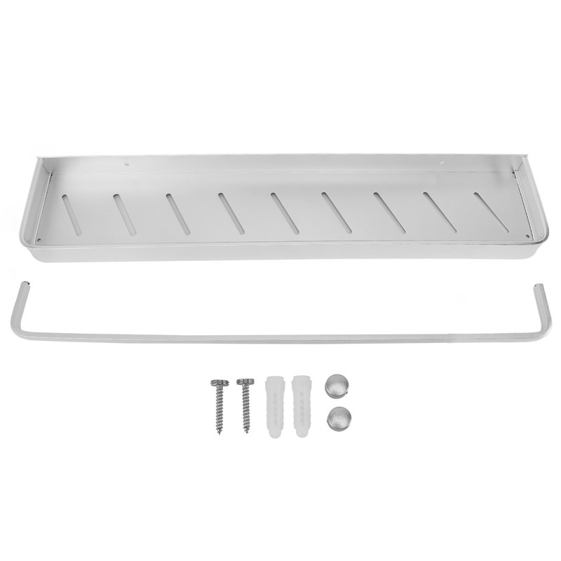 Space Aluminum Bathroom Shelf Punch Free Wall Mounted Floating Bathroom
