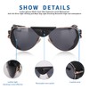 OSSAT Polarized sunglasses with side shields cowhide Shield wind proof