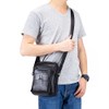 Nefli Herren Umhängetasche Crossbody Tasche Echtes Leder Messenger Bag für