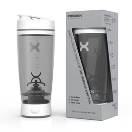 Promixx Original Shaker Bottle - Battery-powered for Smooth Protein Shakes - BPA Free, 20oz Cup (White) | Promixx
