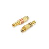 Pair the RCA socket with the red and black stereo